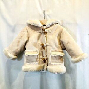 Baby Luxuries The Children's Place Ivory Faux Suede Jacket
